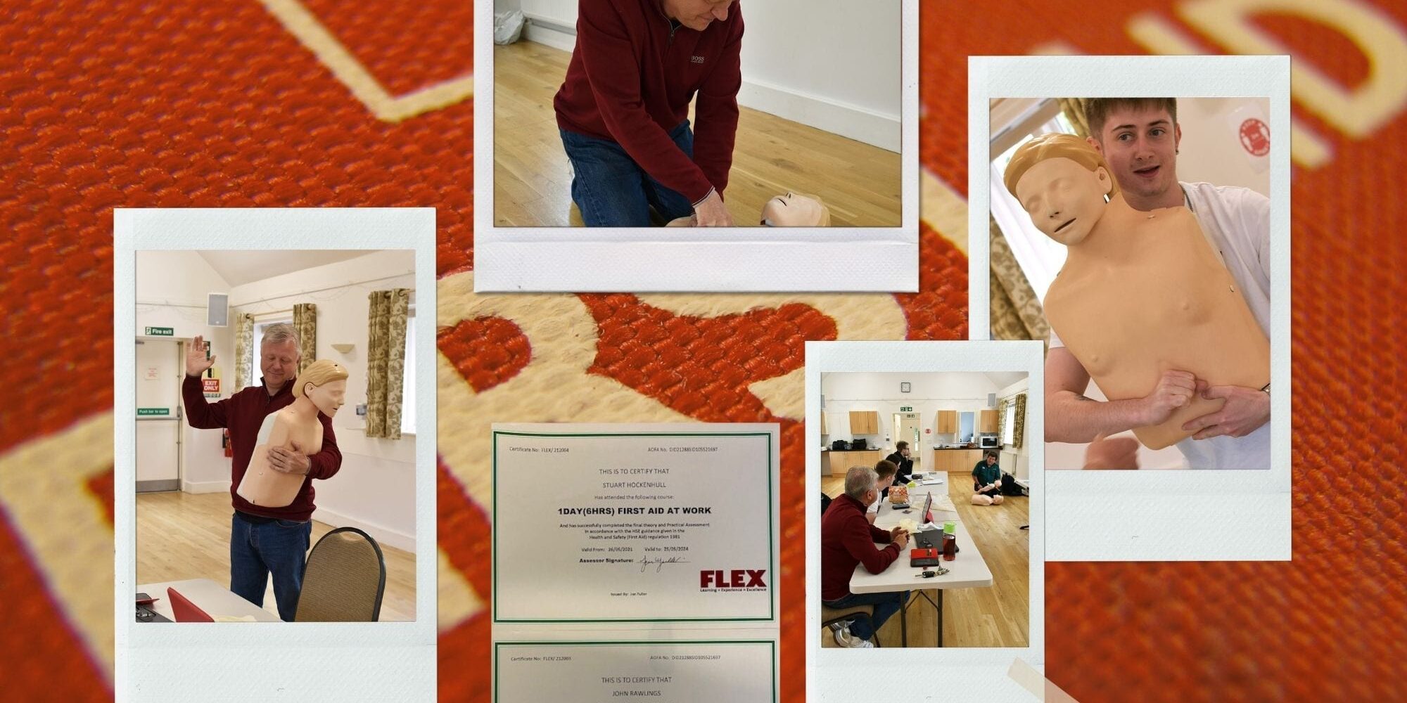 First aid collage