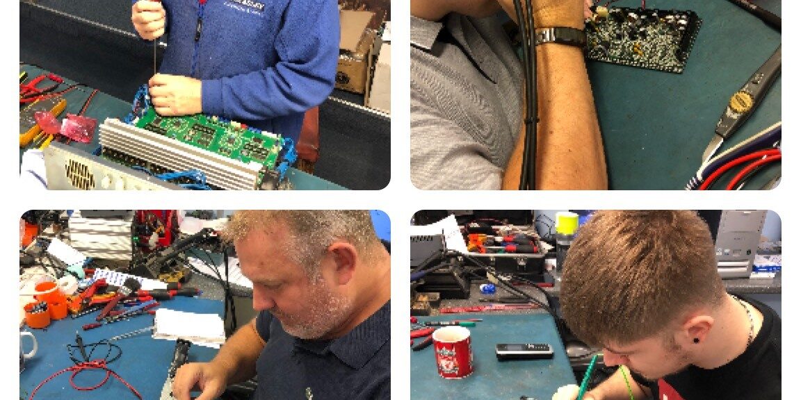 collage of team The Greasley Electronics Team, Experts in repair and refurbishing circuit boards. PCB Repairs in the Midlands.