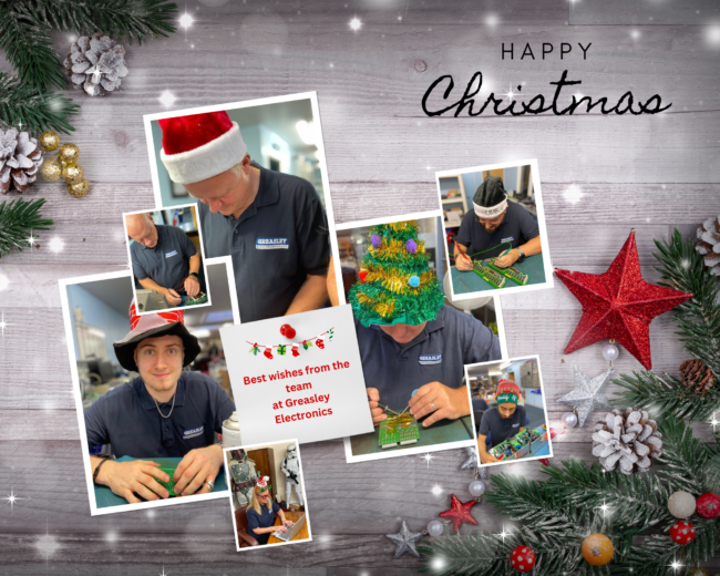 Collage for Christmas Card Merry Christmas from Greasley Electronics!